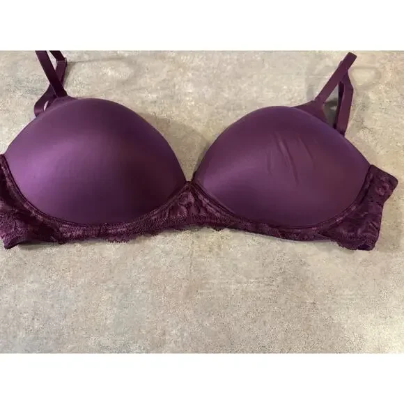 Victoria's Secret Body by Victoria wireless nursing bra deep purple,Size 36DDD - Picture 4 of 8